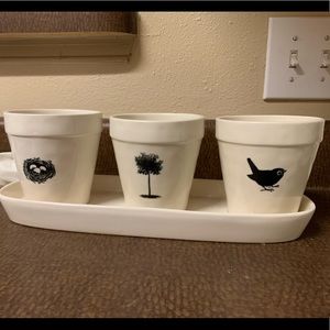 Rae Dunn Flower Pot Trio